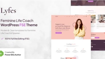 Lyfes - Feminine Life Coach & Speaker FSE WordPress Theme