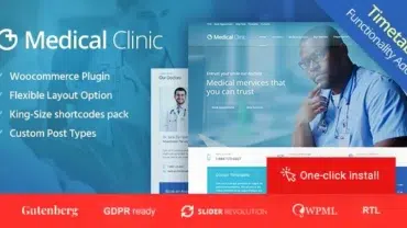 Medical Clinic - Doctor and Hospital Health WordPress Theme