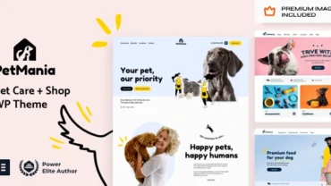 PetMania - Pet Care Shop Ecommerce WordPress Theme