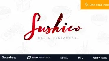 Sushico - Sushi and Asian Food Restaurant WordPress Theme