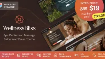 Wellness Bliss - Massage Salon & Spa WordPress Theme