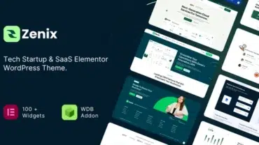 Zenix - Tech Startup & SaaS Elementor WordPress Theme