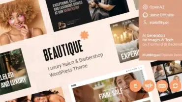 Beautique - Luxury Salon & Barbershop WordPress Theme