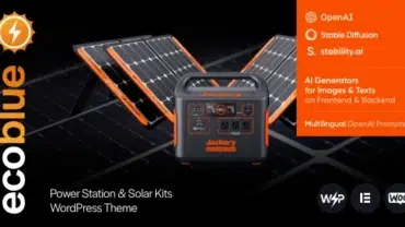 EcoBlue - Power Station & Solar Kits WordPress Theme