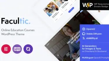 Facultic - Online Education Courses WordPress Theme