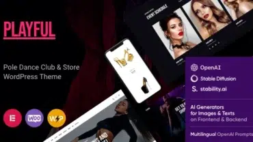 Playful - Pole Dance Night Club & Store WordPress Theme
